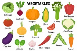 vegetables names in english